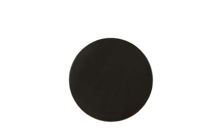 17" Round Black Accent Table - Synthetic Wood for Living Room