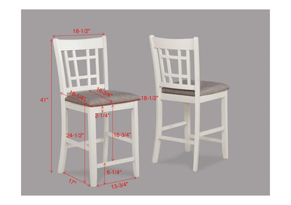 2pc Farmhouse Dining Chairs Set with Dark Wood Finish for Dining Room