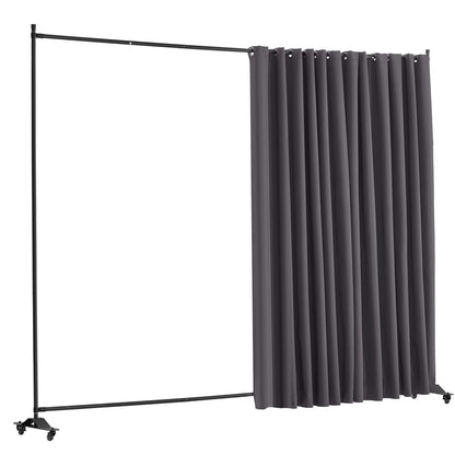 Portable Room Divider Panel - Gray with Wheels | Privacy Screen
