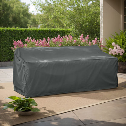 Dark Gray 3 Seater Patio Sofa Cover - Outdoor Fabric