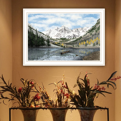 Trendy Wall Art Maroon Bells - Living Room & Bedroom Decor