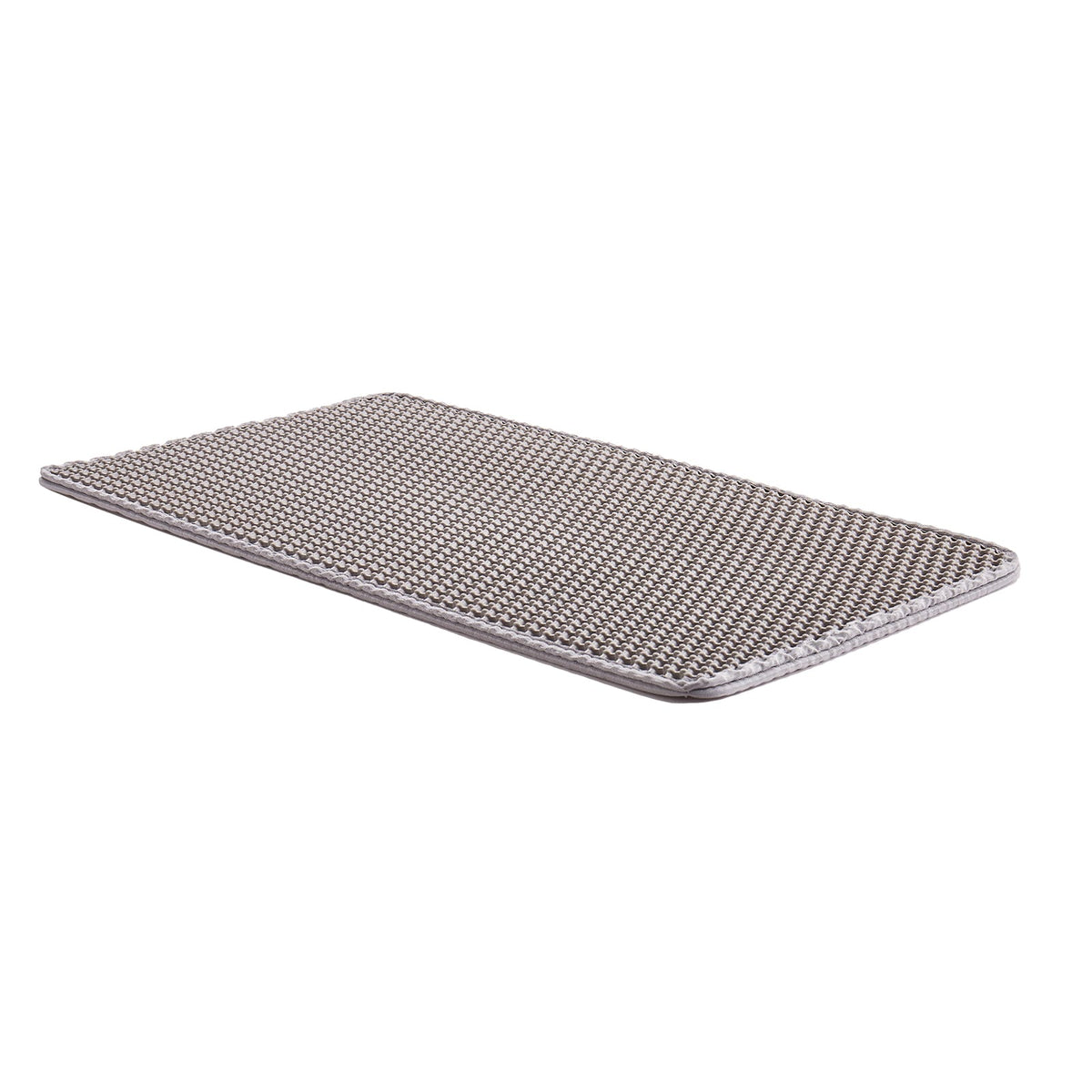 Gray Cat Litter Mat 16x13 Inch - Polyethylene