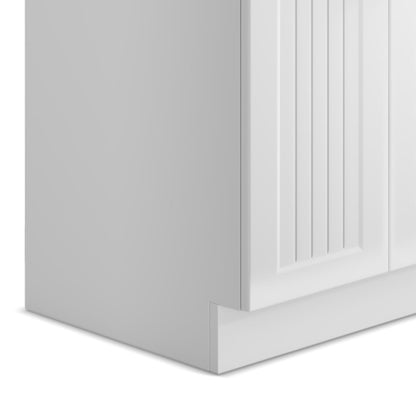 White Laundry Cabinet with Sink & Faucet - 24" Storage