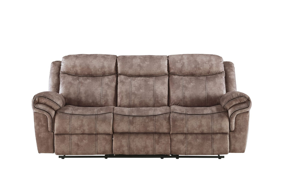 Chocolate Velvet Reclining Sofa - 2 Seat