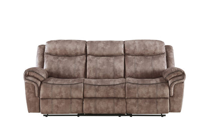 Chocolate Velvet Reclining Sofa - 2 Seat