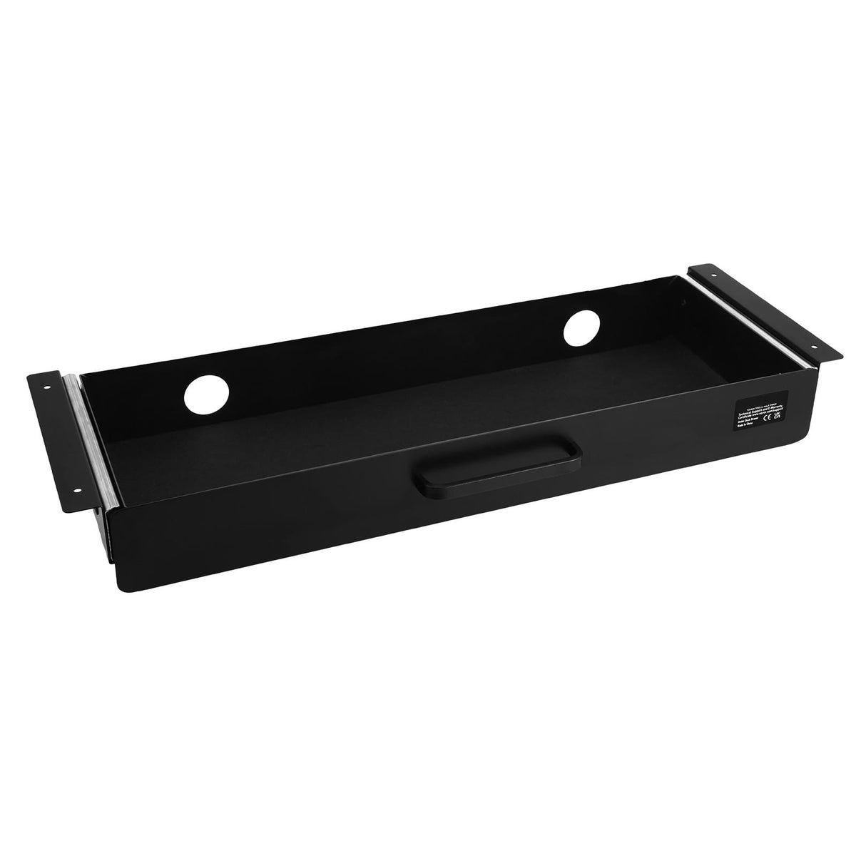 22 Inch Under Desk Drawer - Black Steel Storage