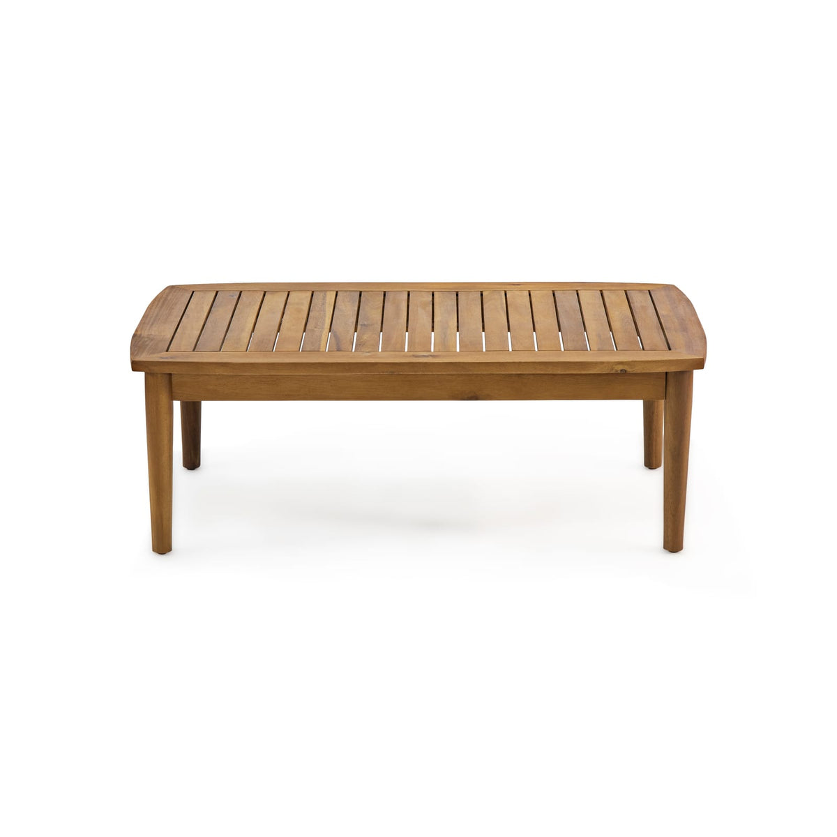 Teak Acacia Wood Loveseat & Coffee Table Set - Outdoor Patio Furniture