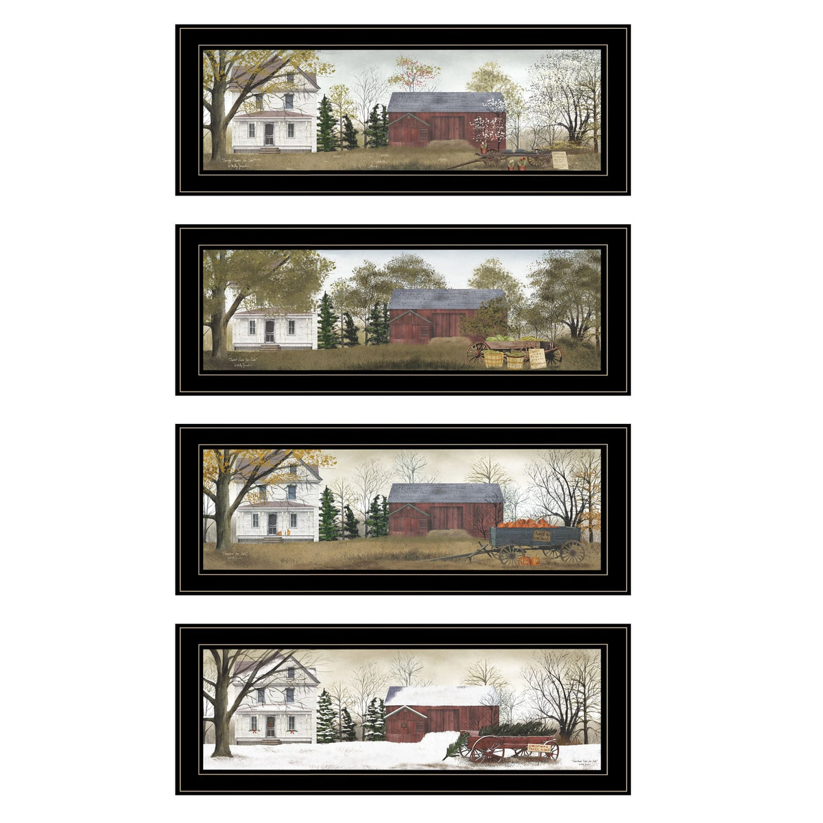 Black Billy Jacobs 4 Piece Vignette Wall Art