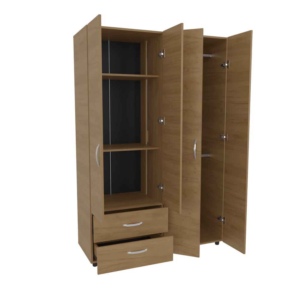 Crafton Armoire Beige Bedroom Dresser 80" Wide