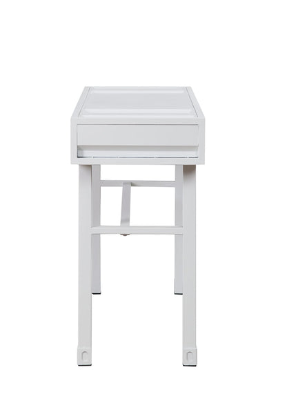 Cargo White Finish Vanity Desk - Storage & Industrial Style