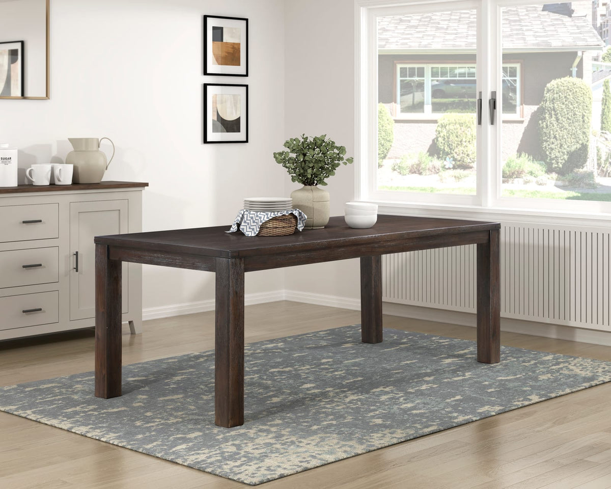 Modern Dark Brown Wood Dining Table Seats 8 for Kitchen & Dining