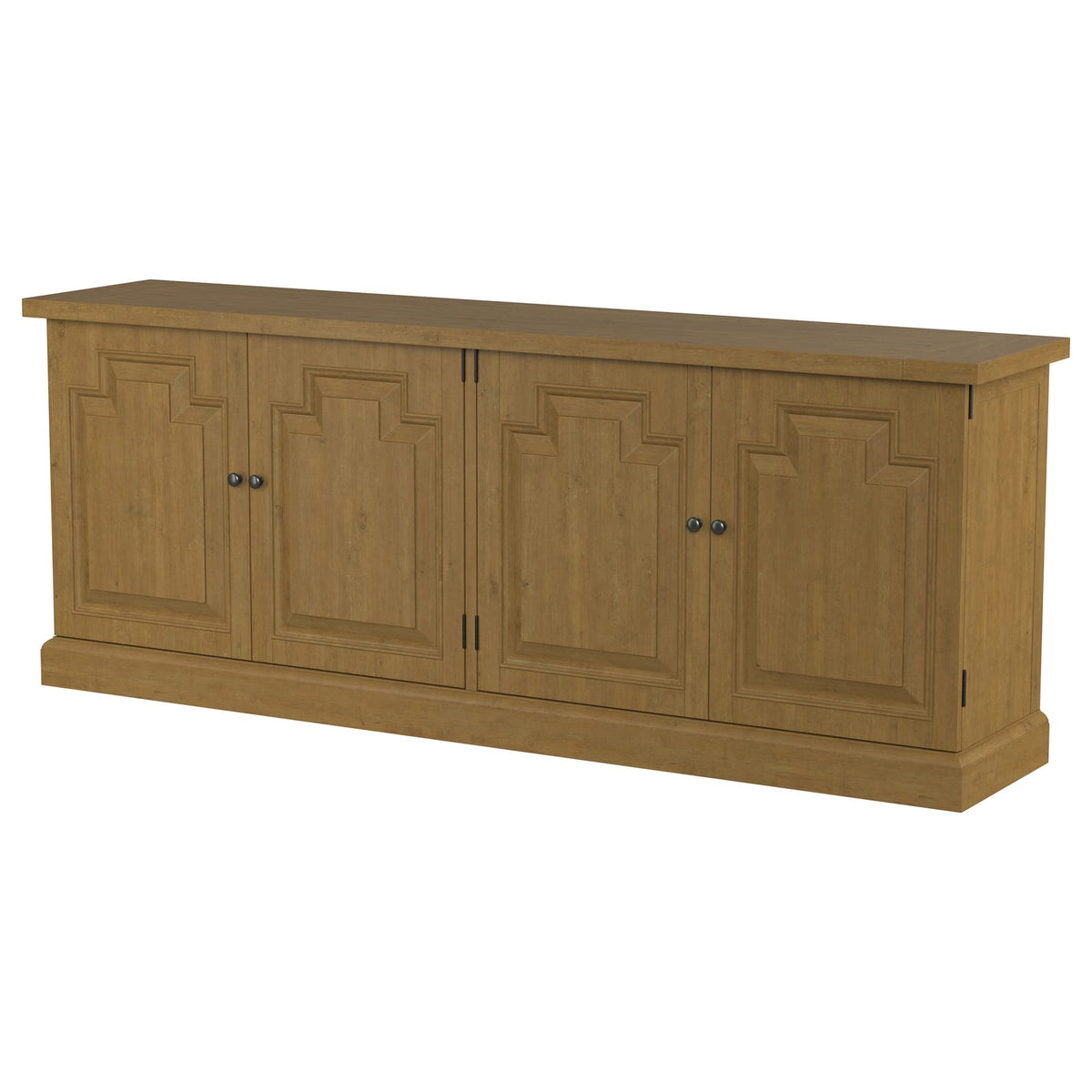 Allende Rustic Honey 4-door Sideboard - Farmhouse Dining Storage
