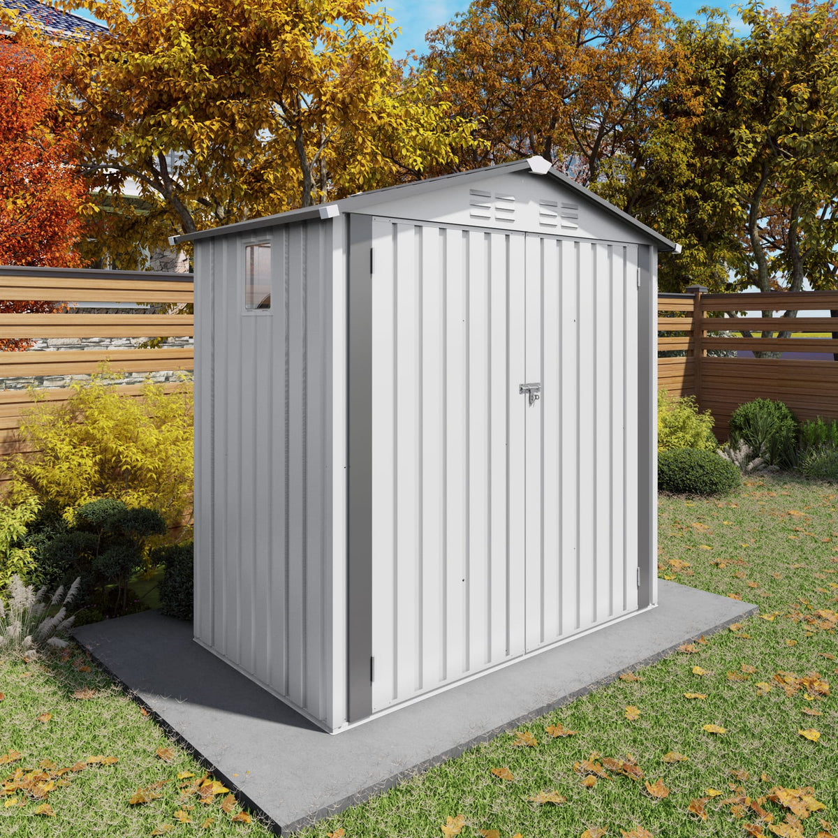 6x3.6ft Metal Shed - Outdoor Storage for Patio & Backyard