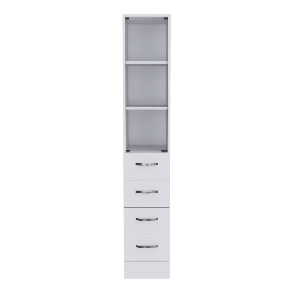 4+ Drawer Bathroom Cabinet - White Freestanding Storage