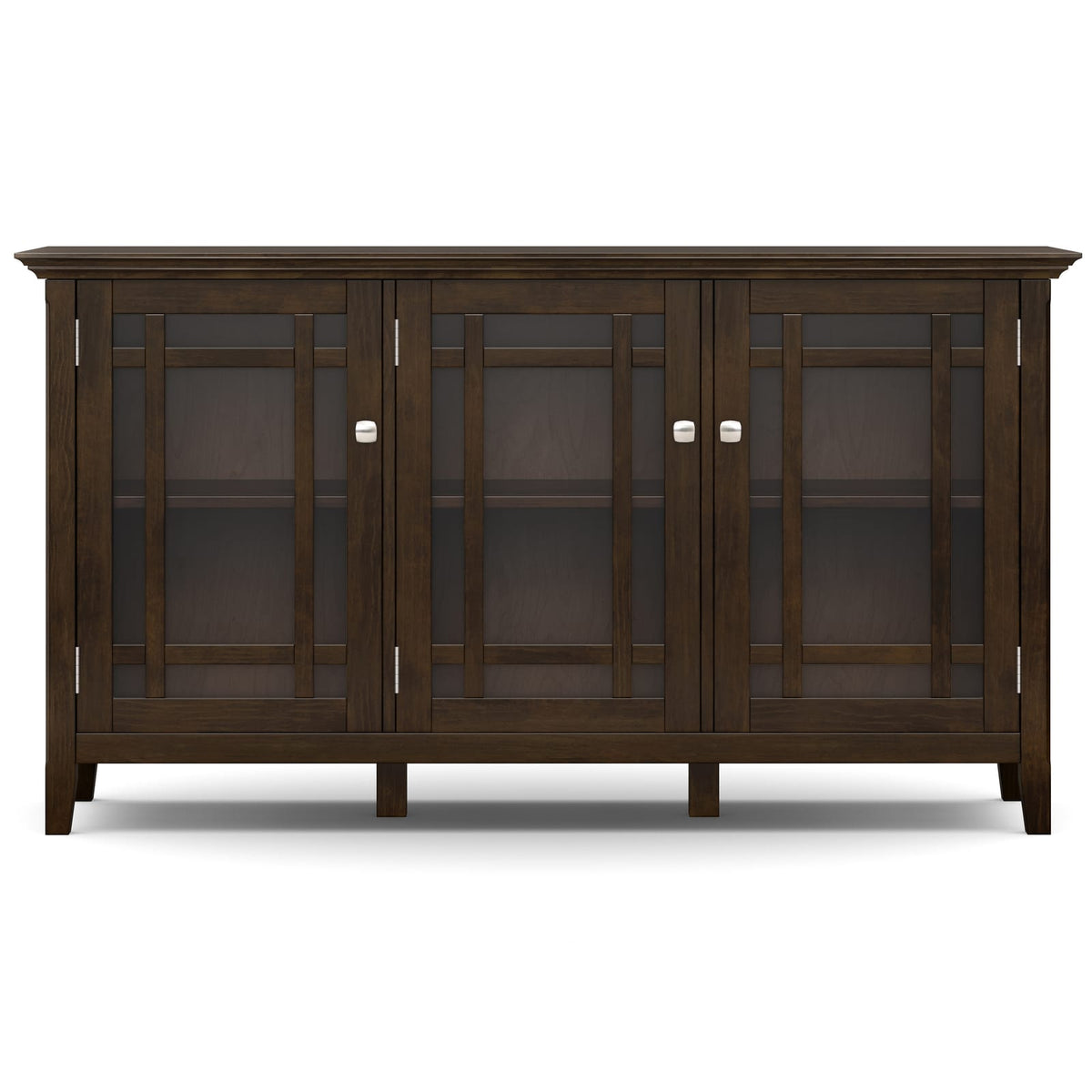 62" Pine Storage Cabinet - Dark Brown Office Cabinet