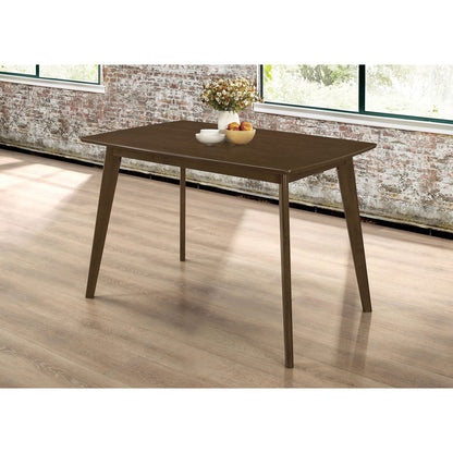 Mid-Century Modern Brown Dining Table - 48" Rectangular