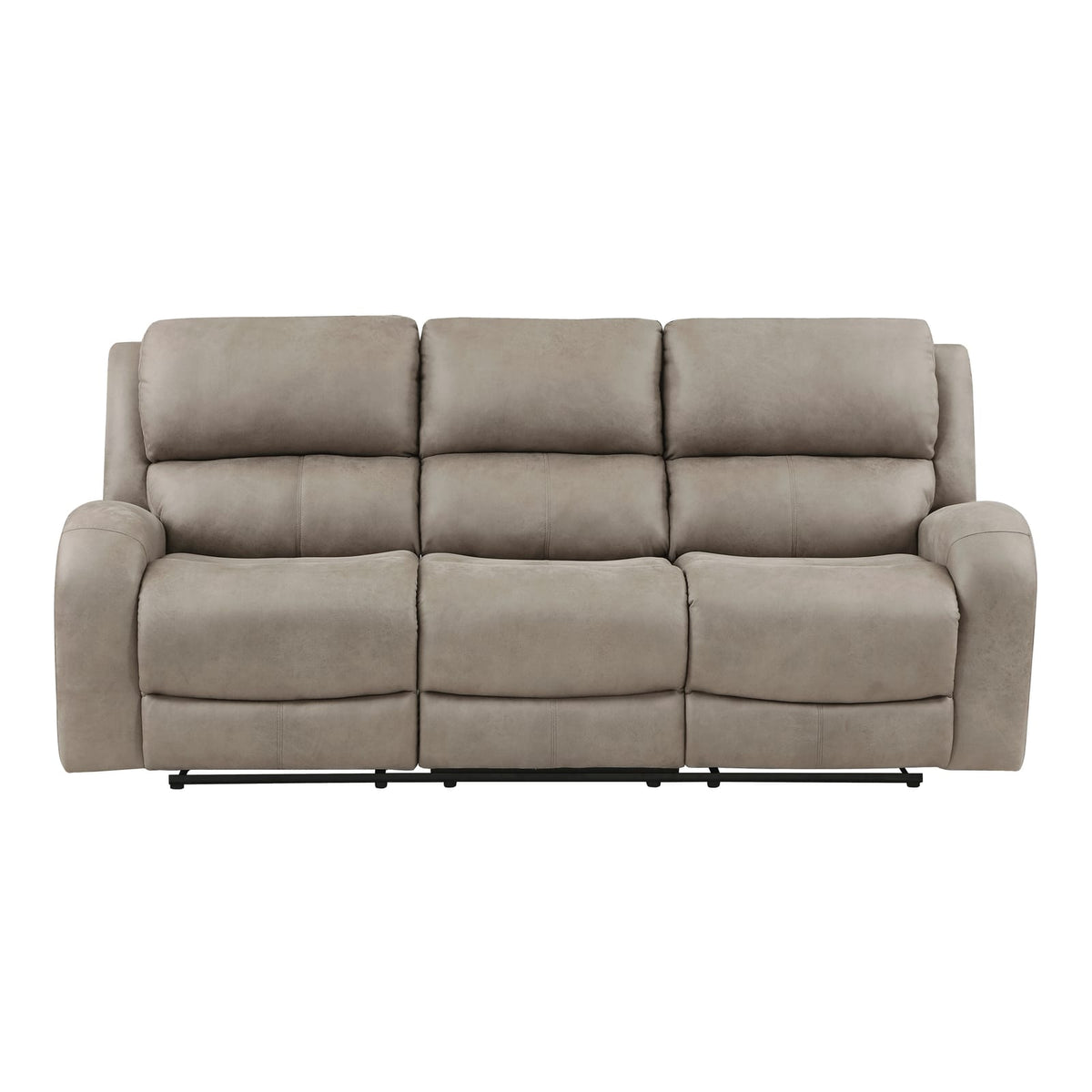 Brown Microfiber 3 Seat Sofa - Primary Living Space