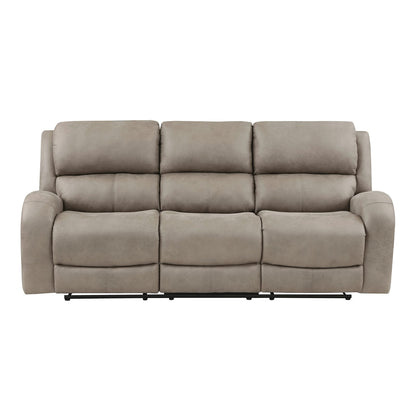 Brown Microfiber 3 Seat Sofa - Primary Living Space