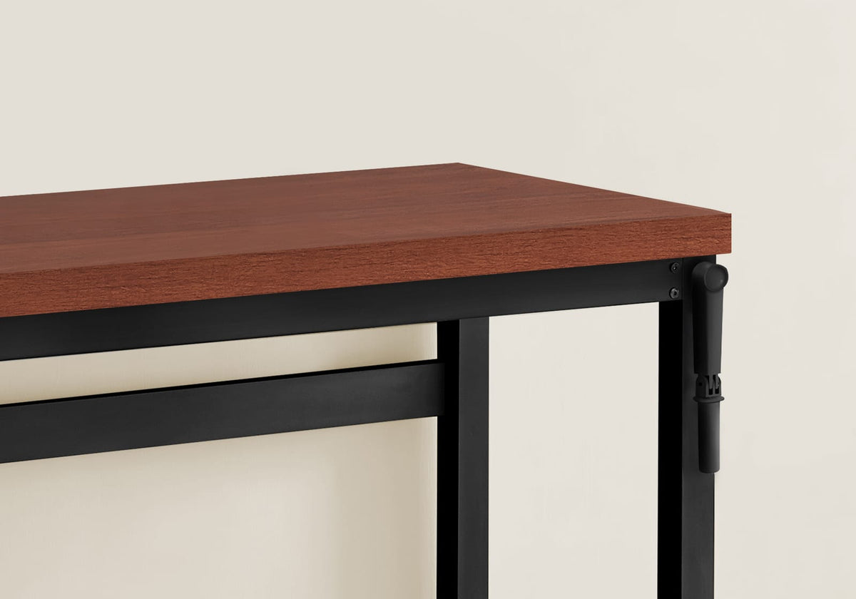 Adjustable Computer Desk - 48 Inch Height, Cherry Finish for Home Office