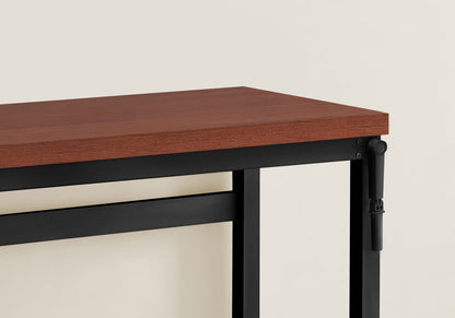 Adjustable Computer Desk - 48 Inch Height, Cherry Finish for Home Office