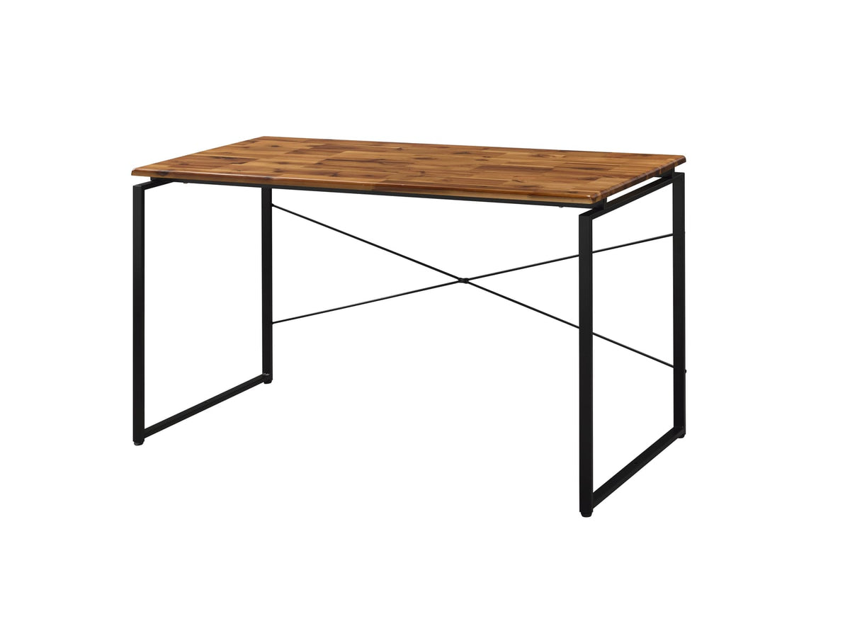 Jurgen Oak & Black Writing Desk - Home Office Storage