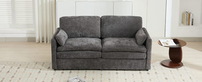 68.1" Grey Chenille Loveseat Sofa - Plush Comfort for Living Room