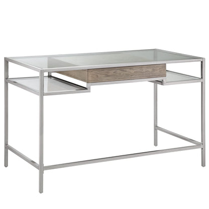 Antique Silver Wood Writing Desk - 24" x 48"