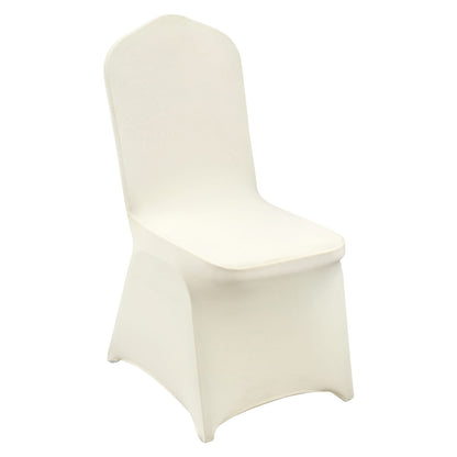 White Spandex Chair Covers for Dining and Event Decor