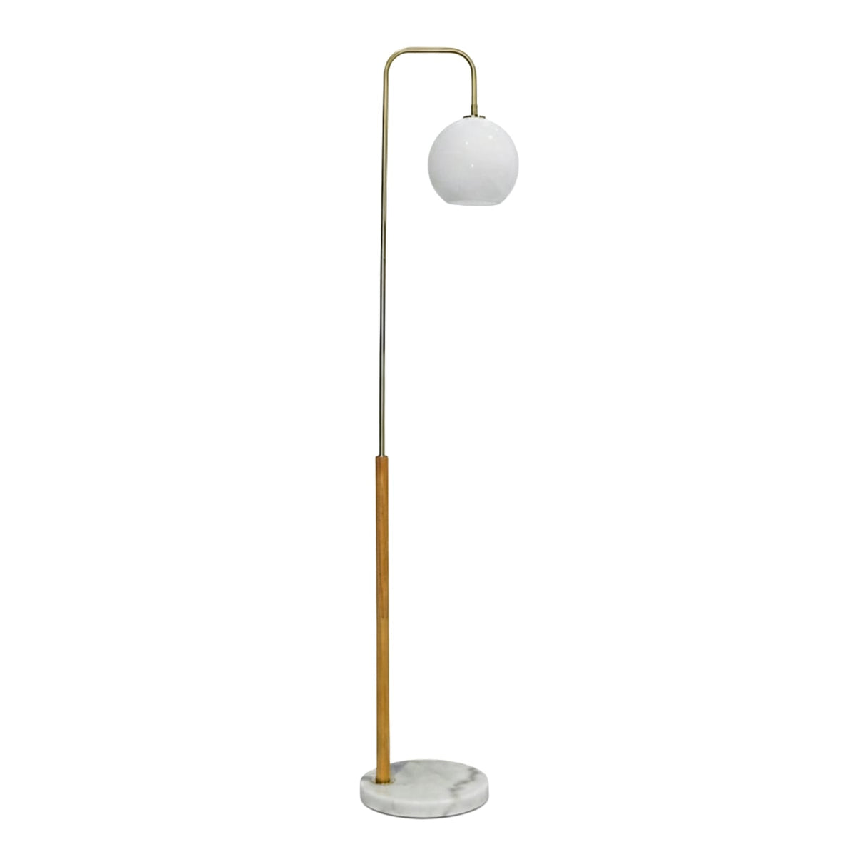 Tall White Marble Floor Lamp - Reading & Study Light