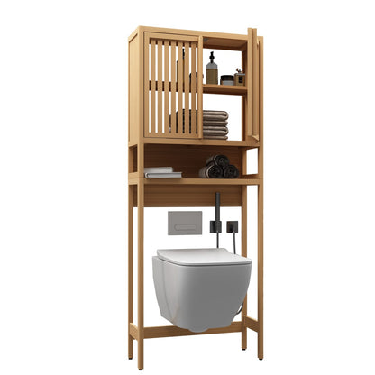 Bamboo Toilet Storage Rack - Maximize Bathroom Space for Living Room