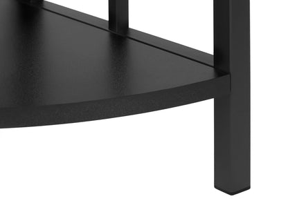 4 Tier Black Metal Corner Bookshelf - Display Shelf