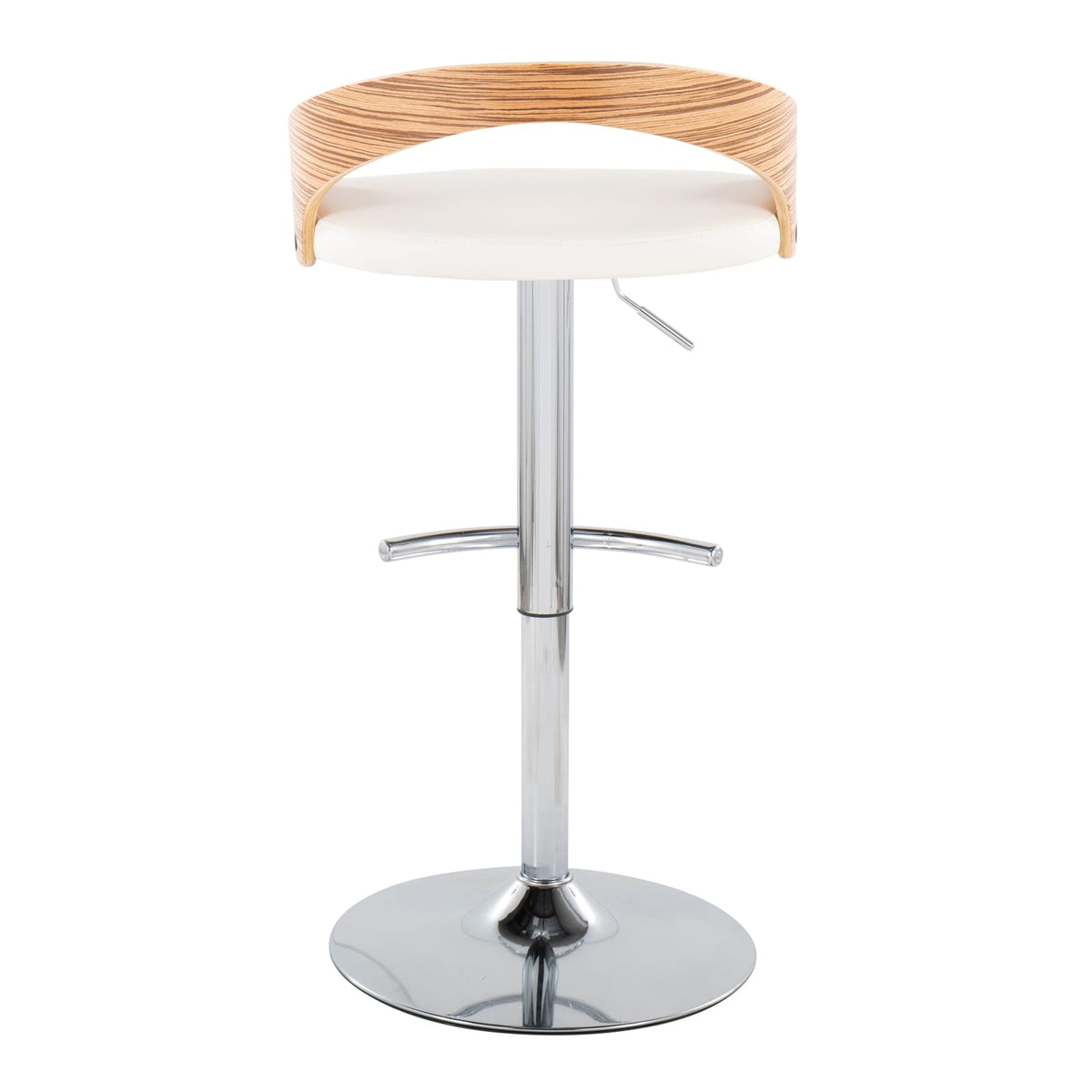 White Faux Leather Barstool Set for Dining Room Seating