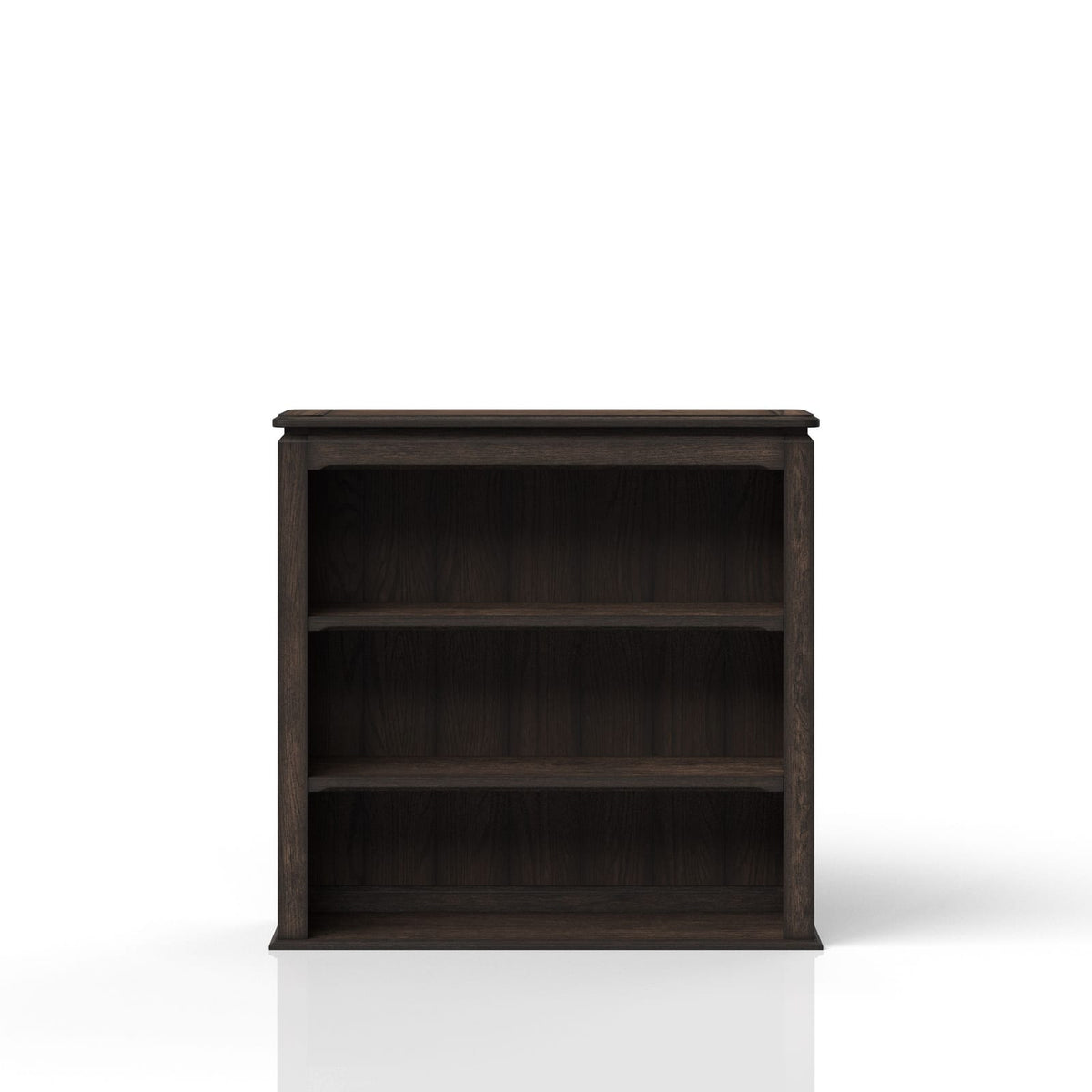 Chocolate Solid Wood Storage Hutch with Three Shelves for Living Room