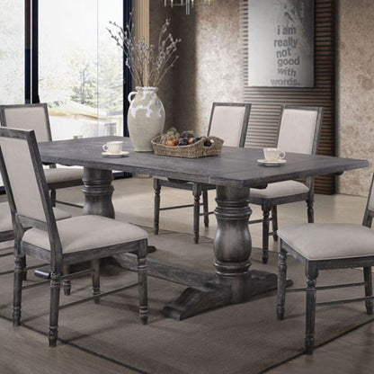 Antique Gray Dining Table for Kitchen and Dining Room Seating 6