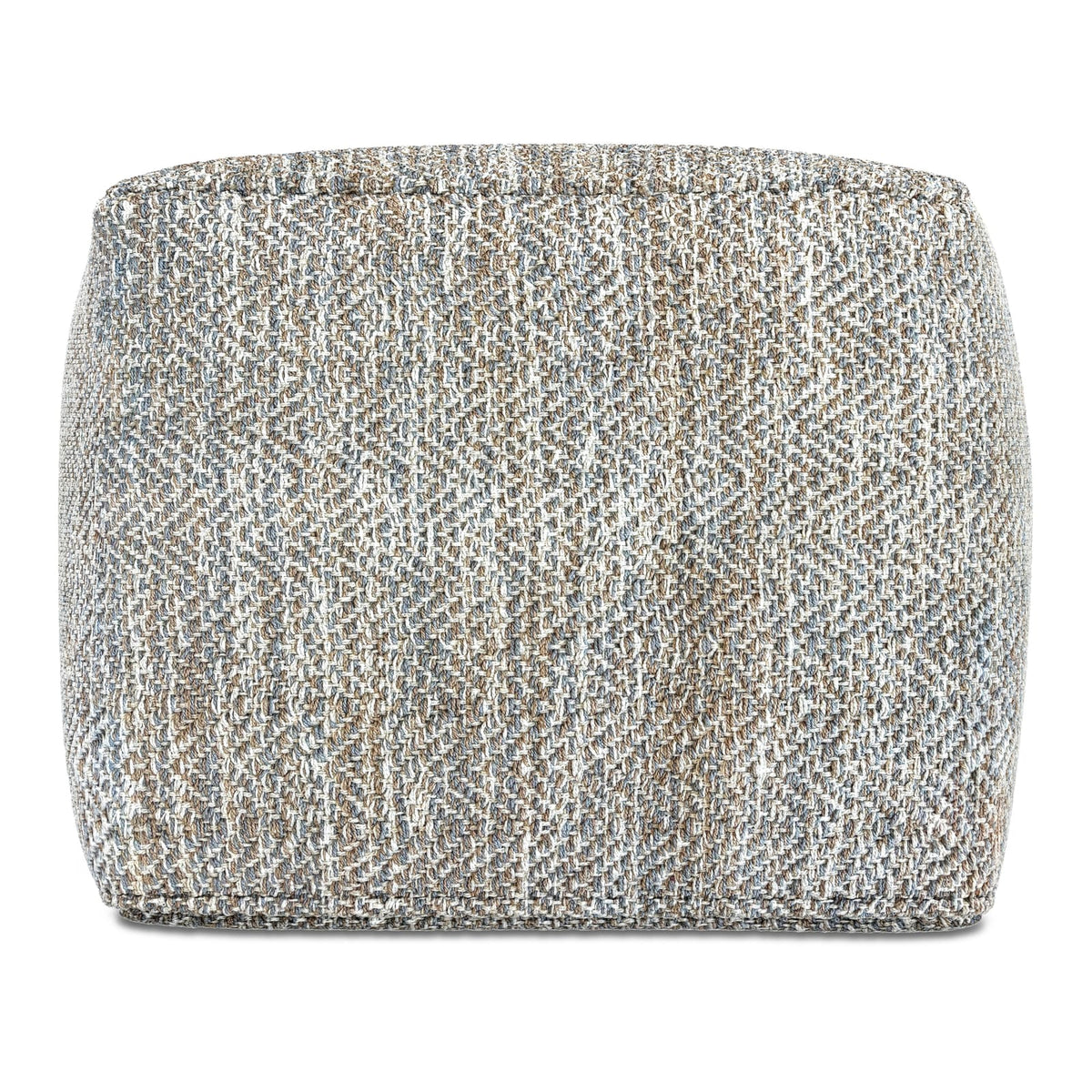 Gray Cotton Ottoman - 18 Inch Square Pouf