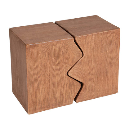 Natural Magnesium Oxide Outdoor Side Tables - Set of 2