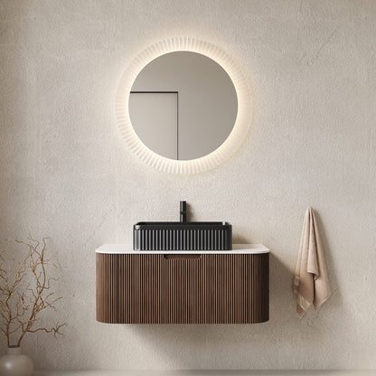 Black Carrara White Walnut Bathroom Vanities