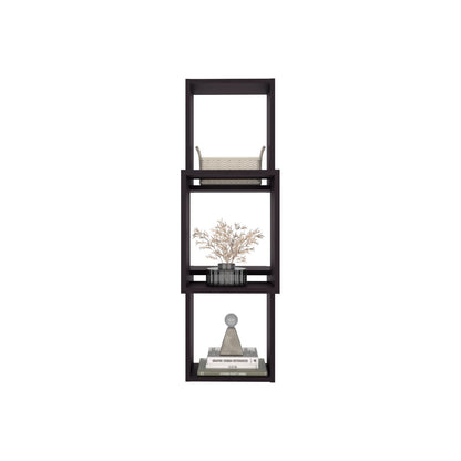 Seyner 3-Cube Wall Shelf - Black Open Storage Display Shelves
