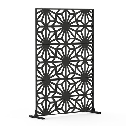 Metal Privacy Screens - Black Steel Panels for Outdoor/Indoor Use