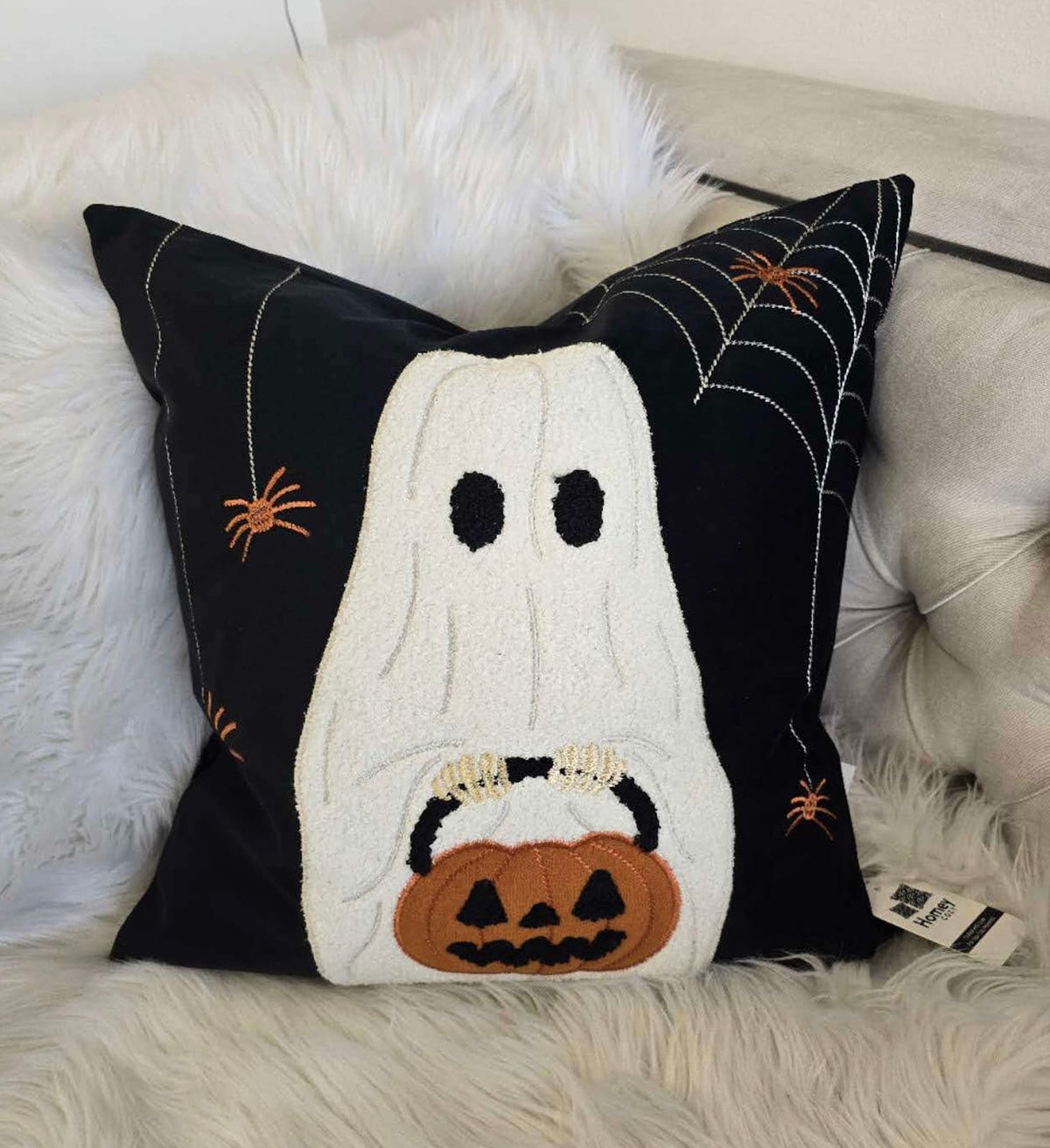 Halloween Ghost Throw Pillow Set - 20x20 Inch