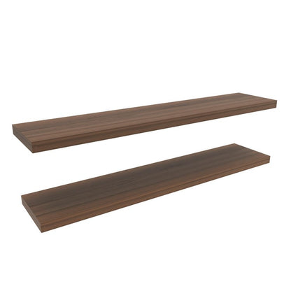 Light Brown Floating Shelves Set of 2 - 47 Inch Wide
