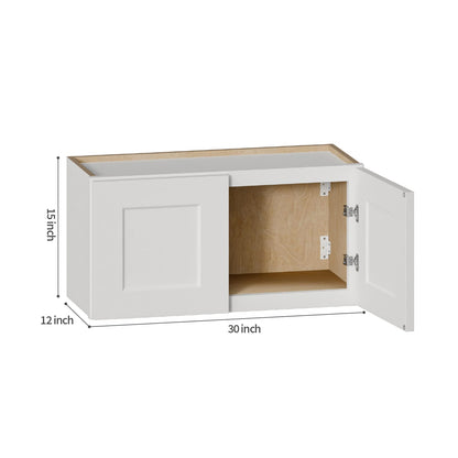Solid Wood Shaker Wall Cabinet - White, Ready to Assemble (RTA)