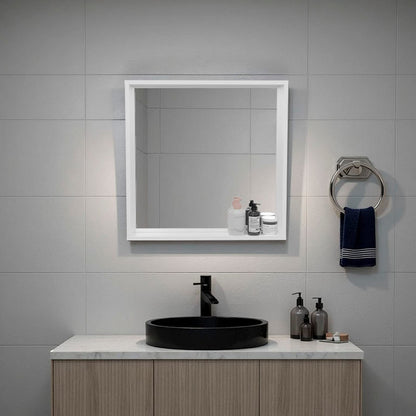 Modern White Wall Mirror Cabinet for Bathroom Storage Particle Board