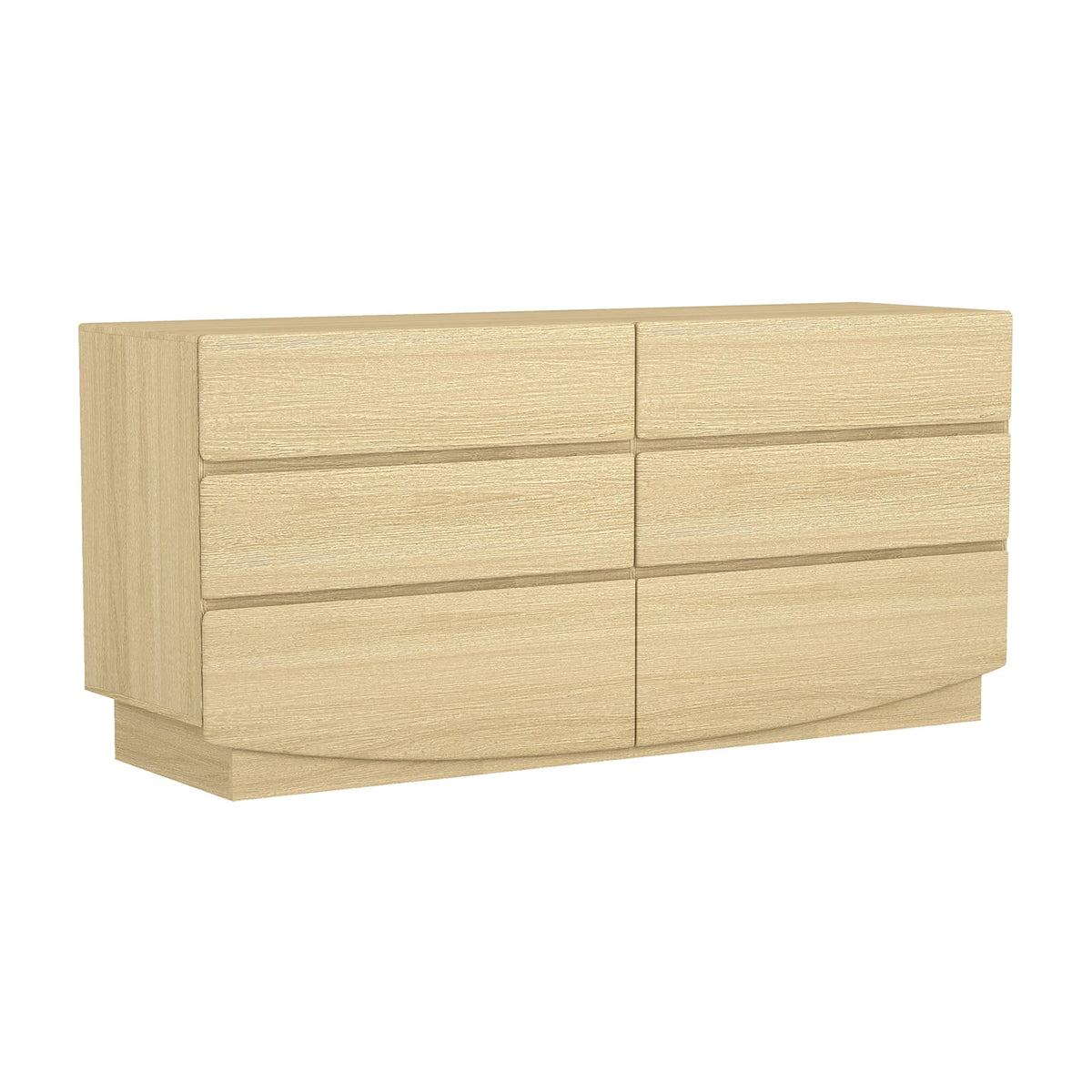 72" Oak Dresser - MDF Material Bedroom Storage