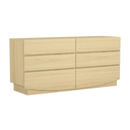 72" Oak Dresser - MDF Material Bedroom Storage