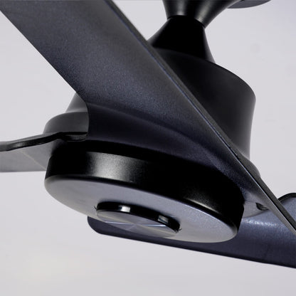 52 inch Black ABS Ceiling Fan with Remote Control for Living Rooms