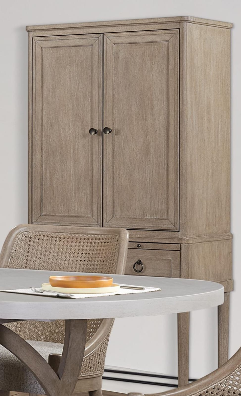 Bar Cabinet in Sand - Storage & Wine Display