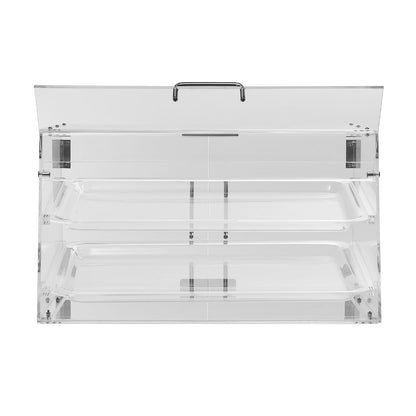 Clear Acrylic 2-Tier Display Case - Bakery Shelf