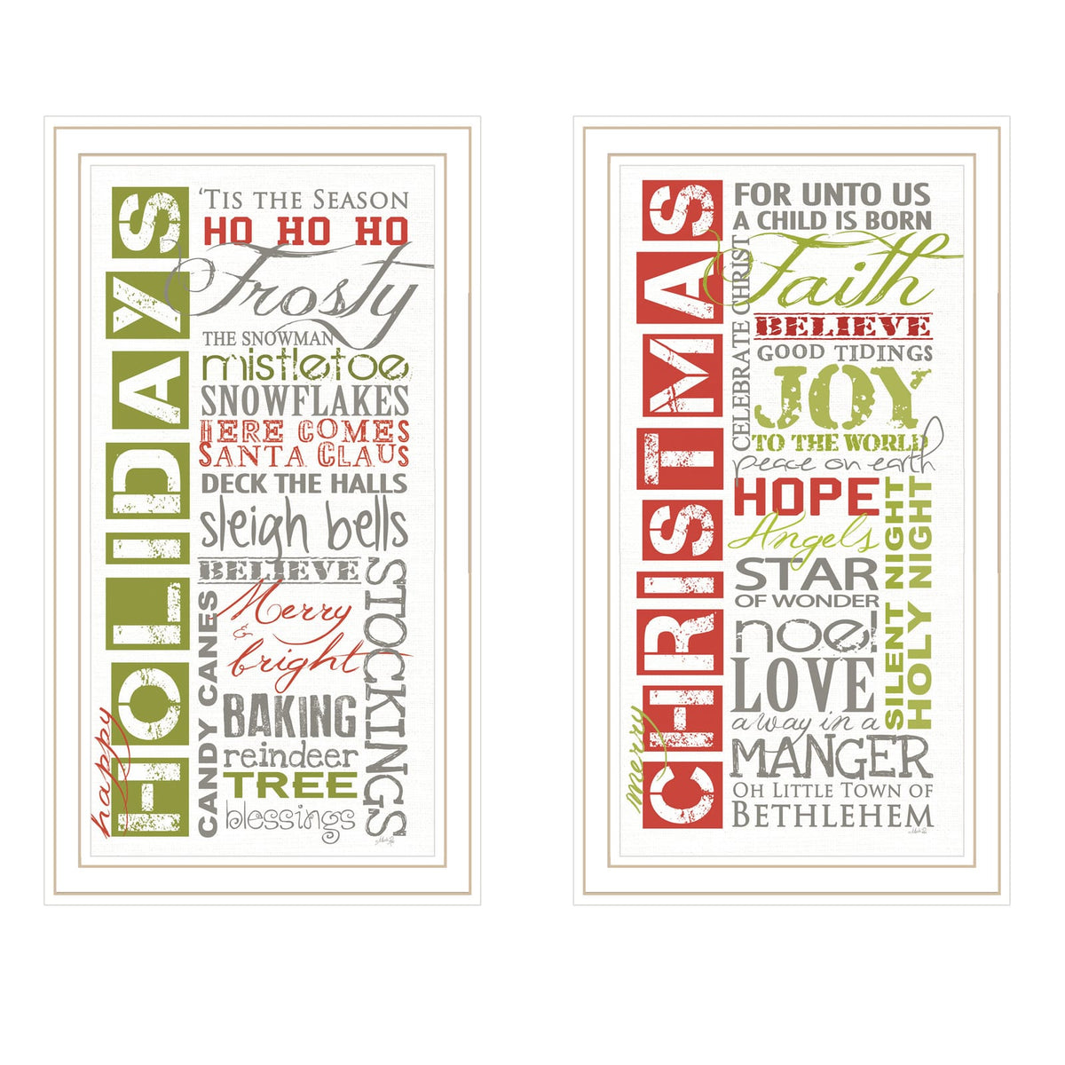Multicolor Wood Paper Wall Art Prints - 2 Piece Living Room Decor