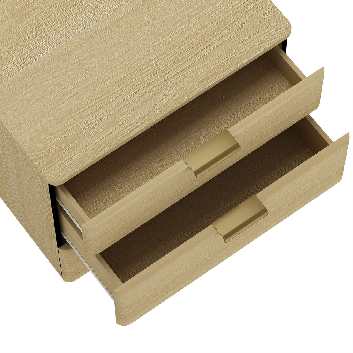 Natural Oak Nightstand - 26" Modern Design for Bedroom